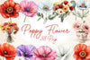 Poppy Flower Clipart Bundle 4