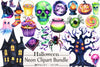 Neon Halloween Clipart Bundle