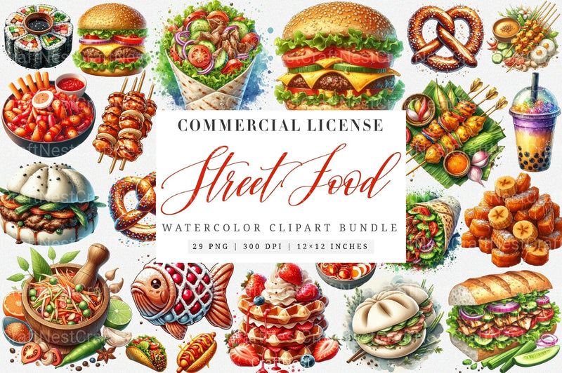 Street Food Clipart Bundle  99 - CraftNest - Digital Crafting and Art