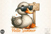 Hello Summer Duck Clipart Bundle