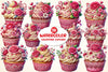 Valentine Cupcake Clipart Bundle