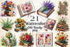 Old Books With Flowers Clipart Bundle 2