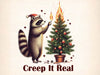 Raccoon Winter Animal Christmas Clipart Bundle