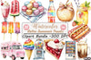 Retro Summer Treats Clipart Bundle
