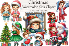 Christmas Kids Clipart Bundle - CraftNest - Digital Crafting and Art