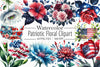 Patriotic Floral Clipart Bundle