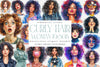 1980s Curly Hair Woman Clipart Bundle