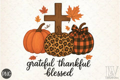 Grateful Thankful Blessed Pumpkin Clipart Bundle - CraftNest - Digital Crafting and Art