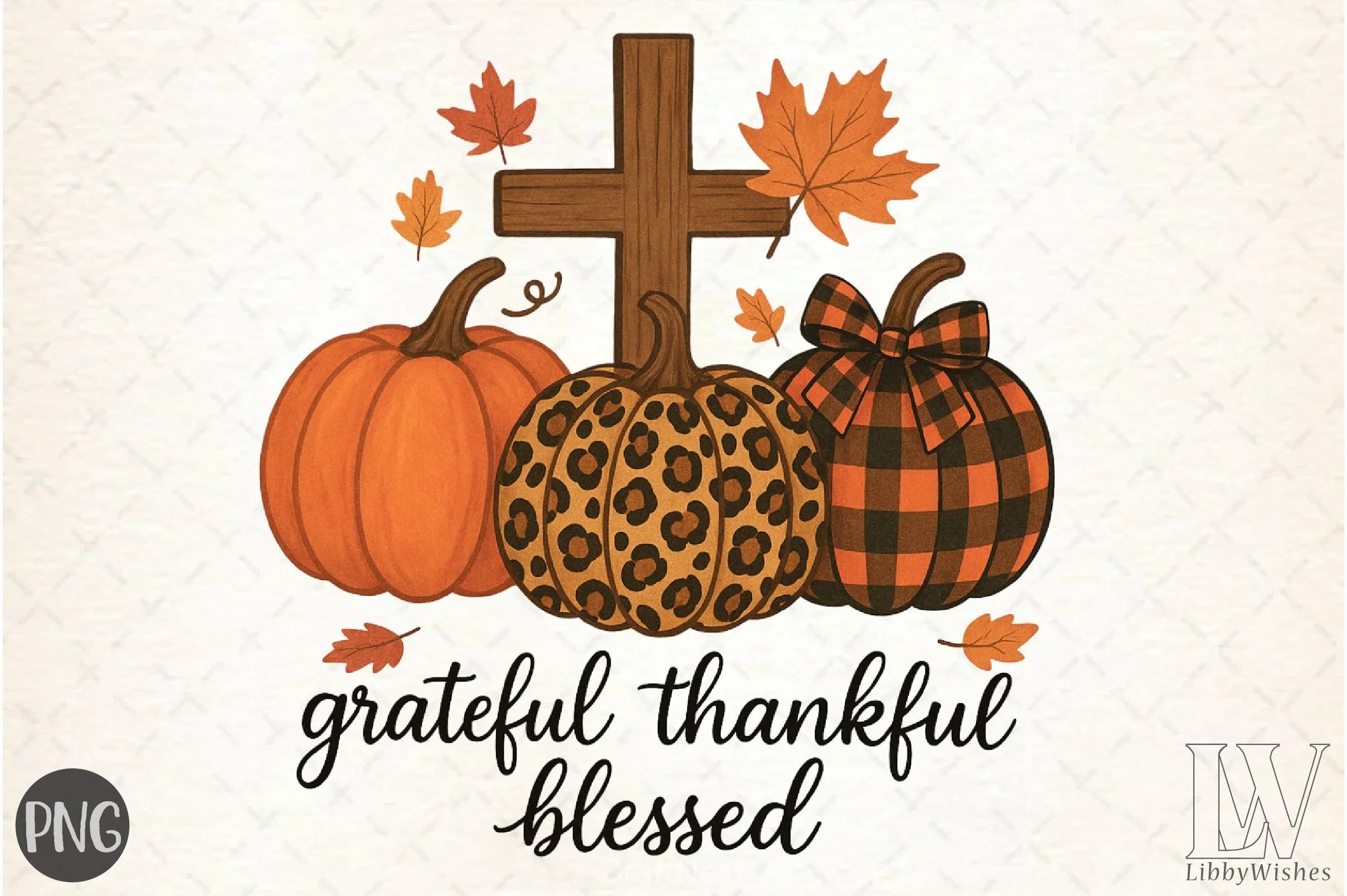 Grateful Thankful Blessed Pumpkin Clipart Bundle - CraftNest - Digital Crafting and Art