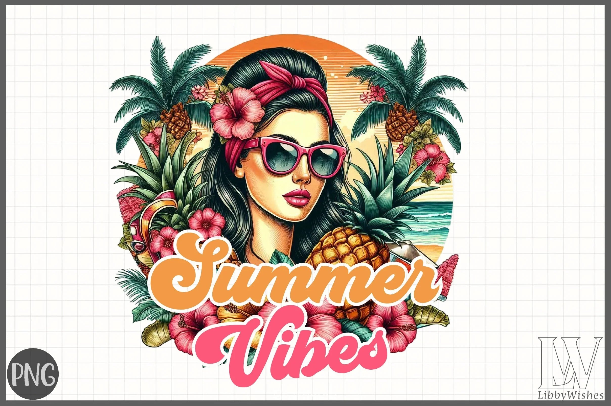 Summer Vibes Woman Clipart Bundle - CraftNest - Digital Crafting and Art