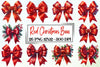 Red Christmas Bow Clipart Bundle