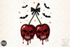 Skull Cherries Halloween Clipart Bundle