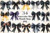 Black Month Bow Clipart Bundle