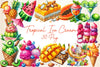 Tropical Ice Cream & Sorbets Clipart Bundle