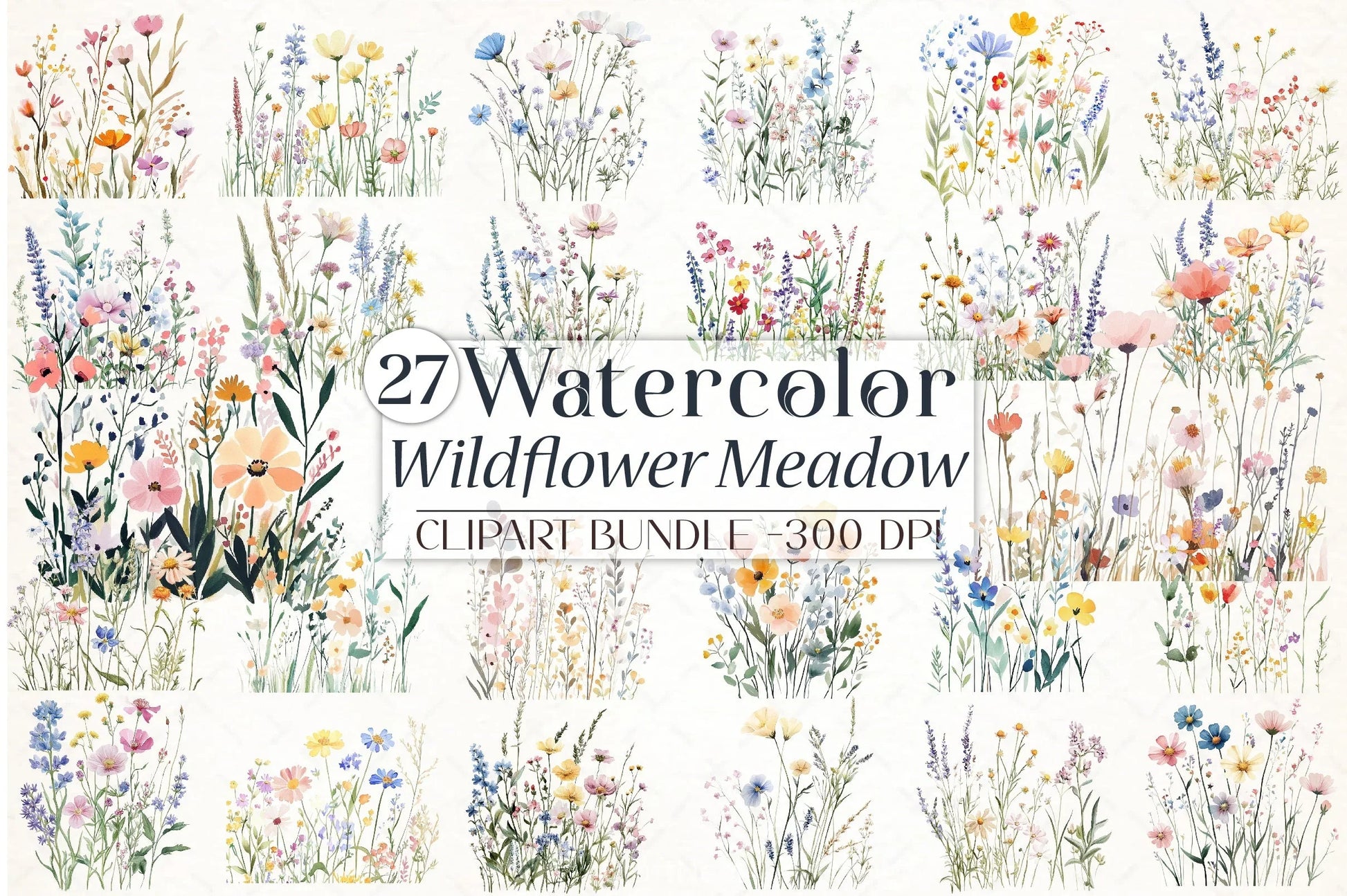 Wildflower Meadow Clipart Bundle - CraftNest - Digital Crafting and Art