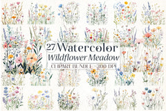 Wildflower Meadow Clipart Bundle - CraftNest - Digital Crafting and Art