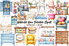 Home Furniture Clipart Bundle 5 - CraftNest - Digital Crafting and Art
