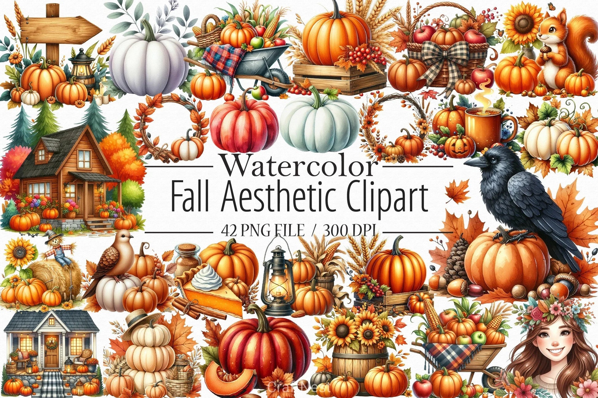 Fall Aesthetic Clipart Bundle - CraftNest - Digital Crafting and Art