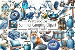 Summer Camping Clipart Bundle 2 - CraftNest - Digital Crafting and Art