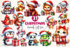 Cute Animals With Christmas Gifts Clipart Bundle
