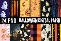 Halloween Digital Paper Pack 4 - CraftNest - Digital Crafting and Art