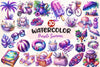 Purple Summer Clipart Bundle 4