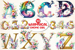 Unicorn Alphabet Clipart Bundle - CraftNest - Digital Crafting and Art