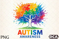Brushstroke Autism Awareness Design Clipart Bundle - CraftNest - Digital Crafting and Art