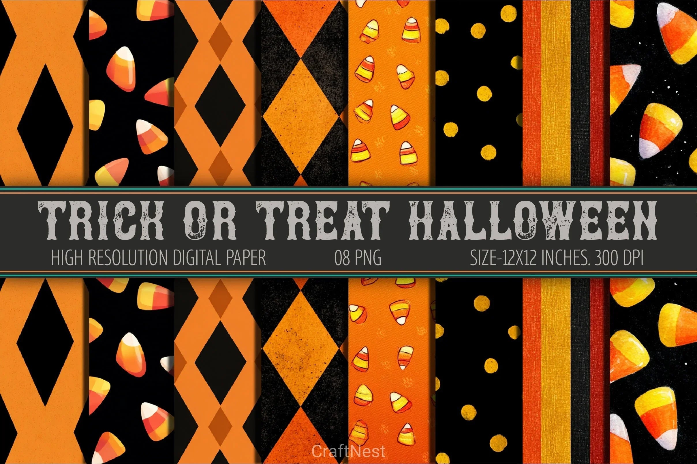 Trick Or Treat Halloween Clipart Bundle - CraftNest - Digital Crafting and Art