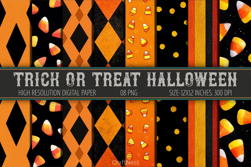 Trick Or Treat Halloween Clipart Bundle - CraftNest - Digital Crafting and Art