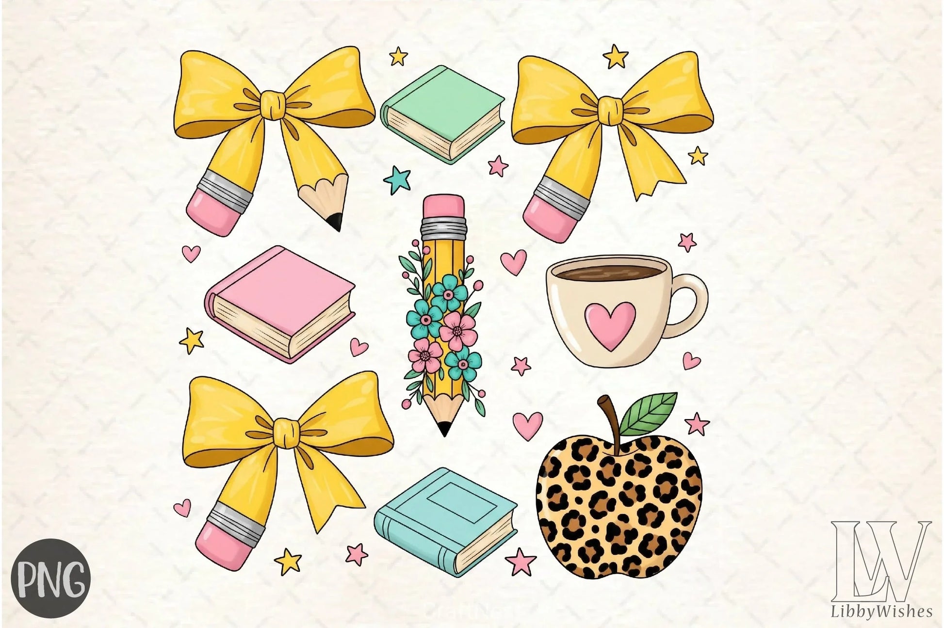 Back to School Teacher Bow Clipart Bundle - CraftNest - Digital Crafting and Art