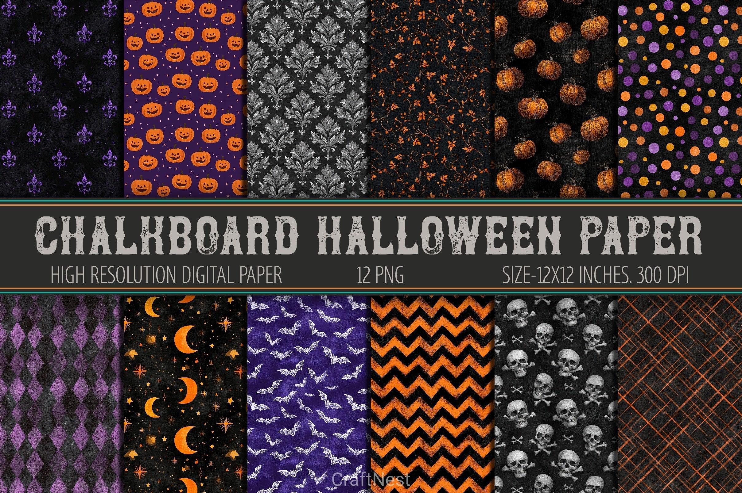 Chalkboard Halloween Clipart Bundle - CraftNest - Digital Crafting and Art