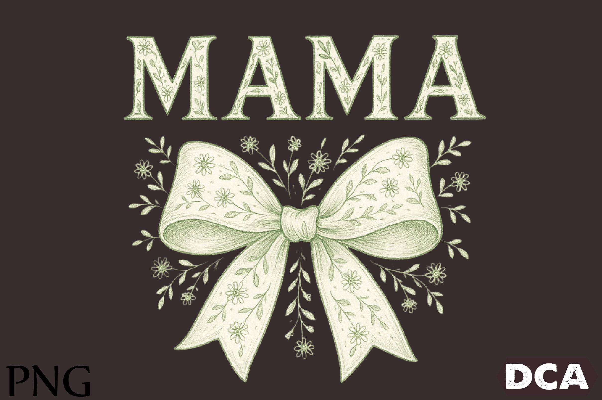 Floral Coquette Varsity Mama Clipart Bundle