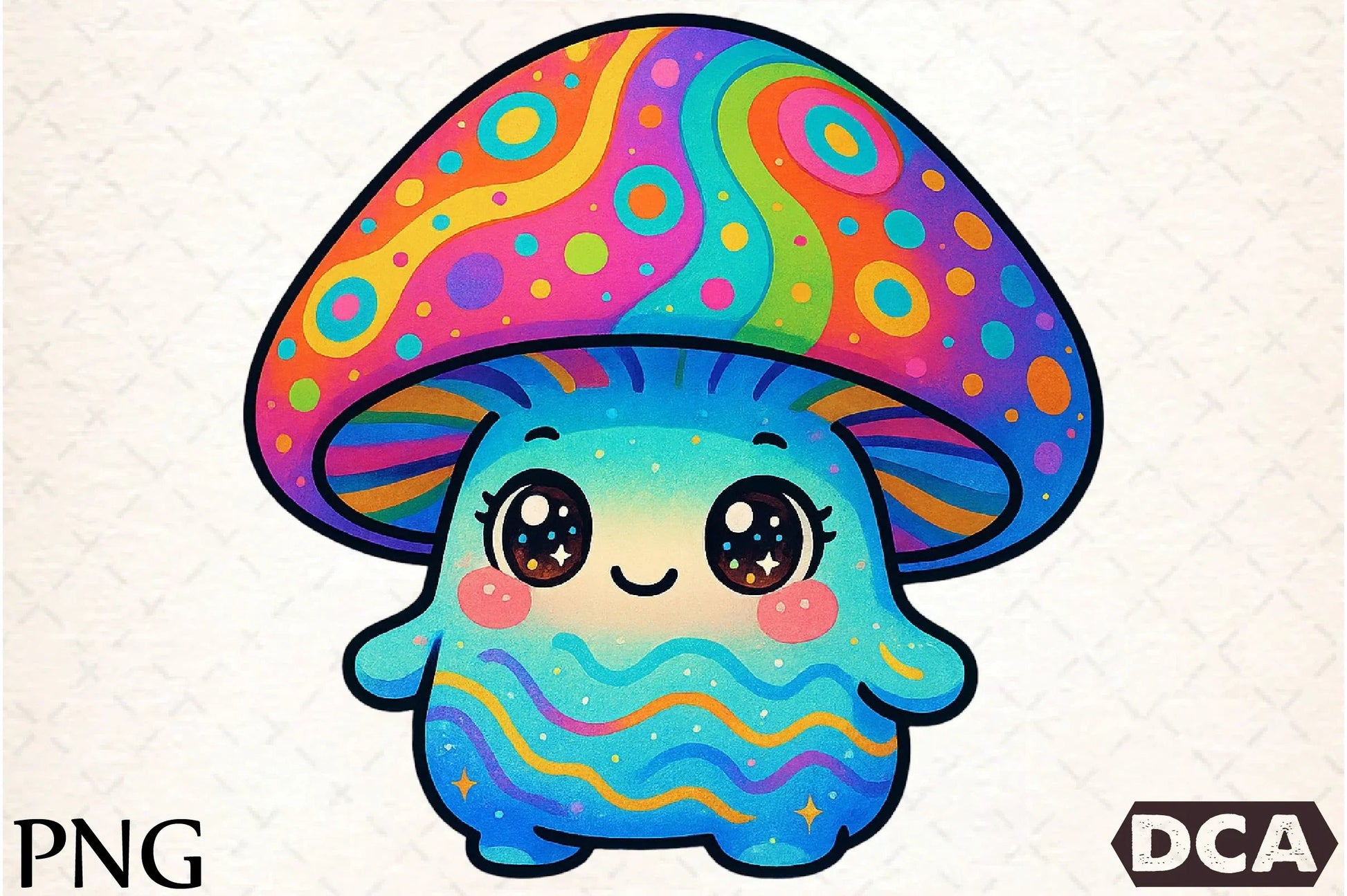 Rainbow Mushroom Clipart Bundle - CraftNest - Digital Crafting and Art