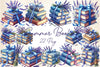 Summer Lavender Books Clipart Bundle