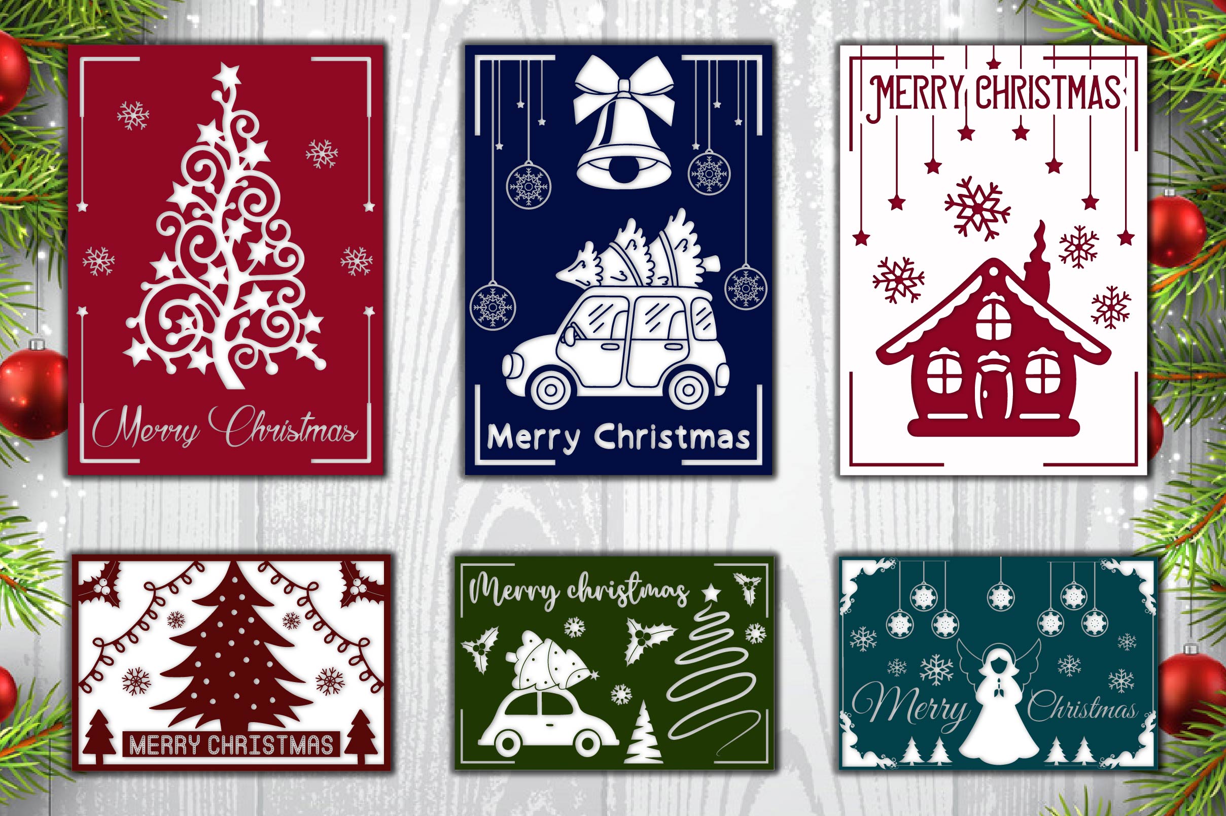 Merry Christmas Card Stickers