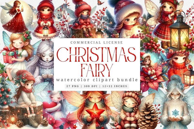 Christmas Fairy Decoration Clipart Bundle - CraftNest - Digital Crafting and Art
