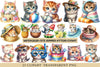 Cute Summer Kittens Clipart Bundle