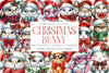 Christmas Bunny Clipart Bundle