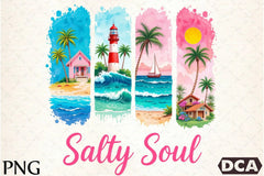 Summer Salty Soul Beach Clipart Bundle - CraftNest - Digital Crafting and Art