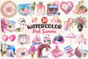 Pink Summer Santorini Travel Clipart Bundle 2