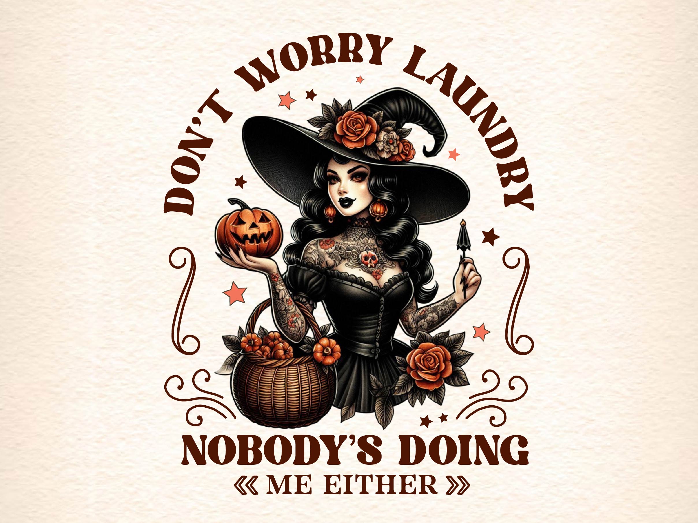 Dont Worry Laundry Vintage Halloween Clipart Bundle