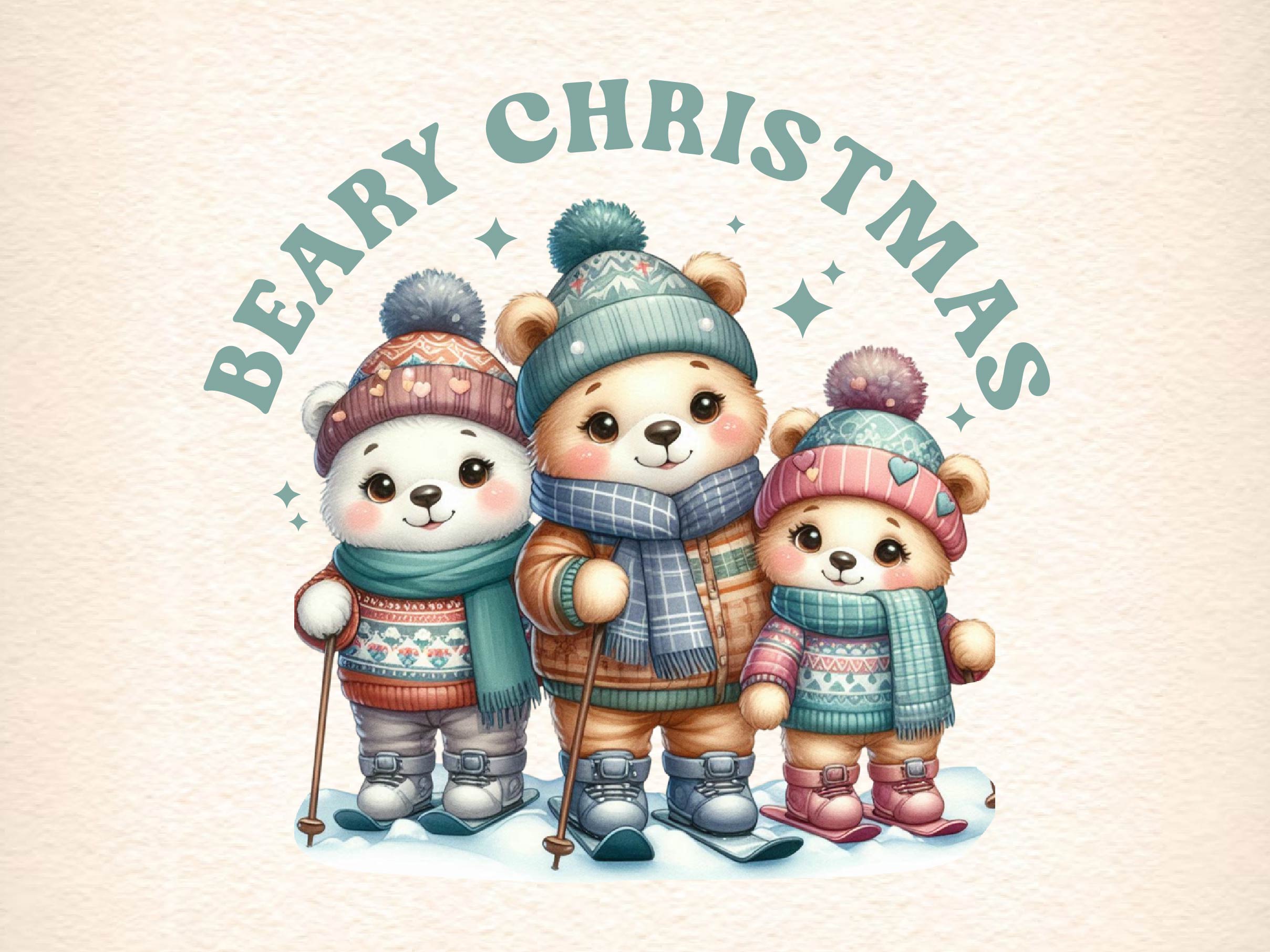 Beary Christmas Animal Christmas Clipart Bundle