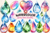 Spring Water Droplets Clipart Bundle 3