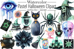Pastel Halloween Clipart Bundle 1 - CraftNest - Digital Crafting and Art