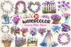 Spring Creeping Phlox Flower Clipart Bundle