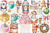 Glitter Cute Christmas Sublimation Clipart Bundle