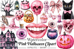 Pink Halloween Clipart Bundle 3 - CraftNest - Digital Crafting and Art