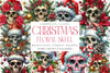 Christmas Floral Skull Clipart Bundle