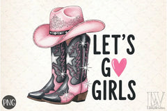 Let's Go Girls Cowgirl Boots Clipart Bundle - CraftNest - Digital Crafting and Art